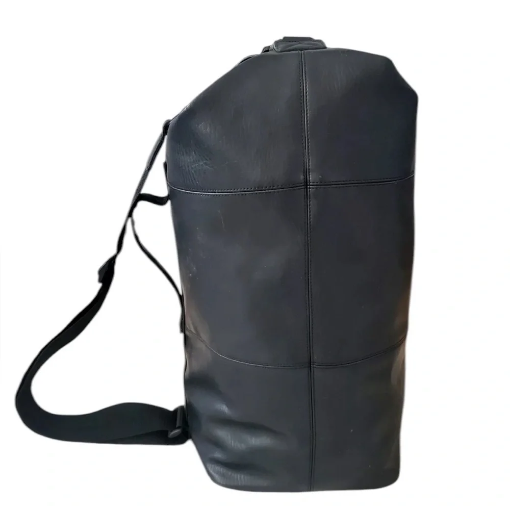 Karl lagerfeld leather black duffle bag